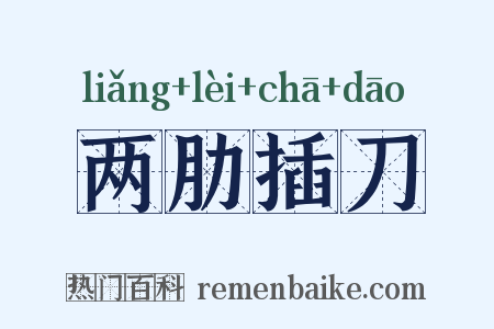 两肋插刀是什么意思的图片